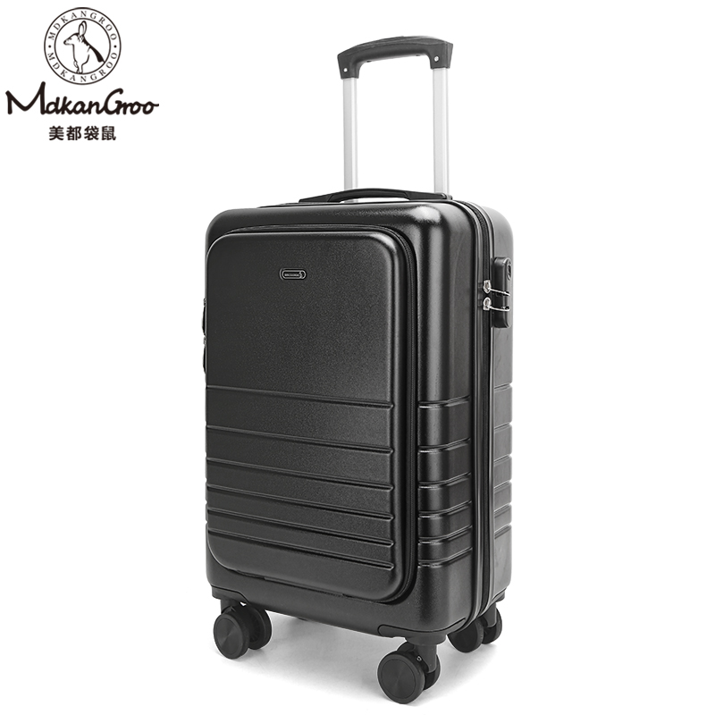 美都袋鼠/MDKANGROO20寸前开盖款拉杆箱MD5108-20A（单位：个） 黑色 20寸